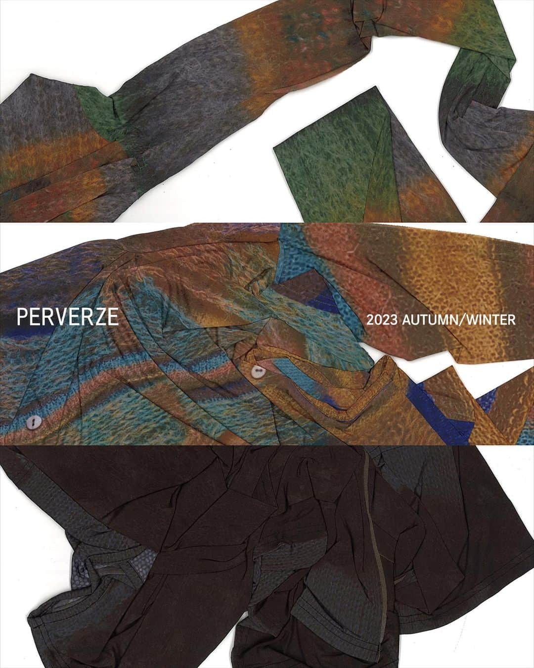 PERVERZE_OFFICIALさんのインスタグラム写真 - (PERVERZE_OFFICIALInstagram)「New collection with transfer prints of archived products on stretch cut-and-sew fabric. Comes in 3 different patterns and two sizes. Discover the collection on our online.  #PERVERZE #AW23 #PERVERZE_AW23」8月20日 18時00分 - perverze_official