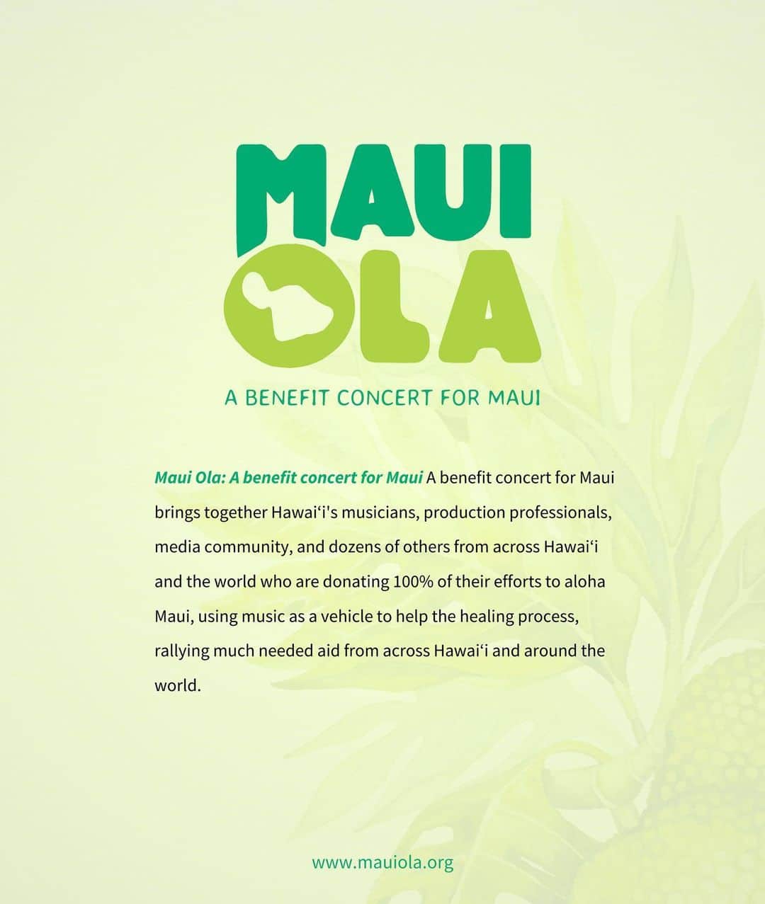 ハワイアン航空さんのインスタグラム写真 - (ハワイアン航空Instagram)「Amid the devastating wildfires on Maui, Hawaiʻi bands together for "Maui Ola: A Benefit Concert for Maui."   Let's make a difference and help our impacted communities. Join the live concert on Sunday, August 20, 2023, 5-9 pm at Bishop Museum or tune in via livestream via our Hawaiian Airlines Facebook account, mele.com and all local TV news stations.   100% of Maui Ola proceeds will be distributed directly to Maui communities through donation portals, including Maui United Way, Hawaiʻi Community Foundation, Hawaiʻi People’s Fund, Ke Aliʻi Pauahi Foundation and Council for Native Hawaiian Advancement.   Visit MauiOla.org for more information.    @kahulileolea @mele.stream  #MauiOla #LahainaStrong #MauiStrong」8月19日 4時40分 - hawaiianairlines
