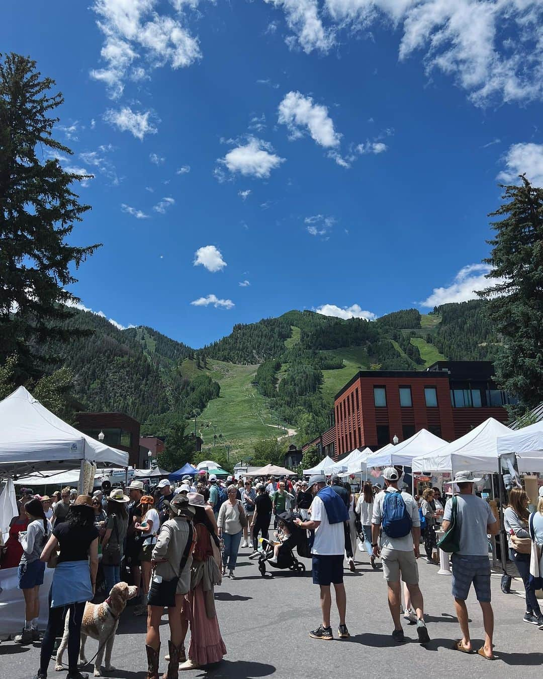 翁安芸さんのインスタグラム写真 - (翁安芸Instagram)「Saturday Farmers Market in Aspen🌼🌿  Matching dress with my girl✨✨  25ansオンラインの連載にアップしている 週末の娘とのコーディネート💛  #akiwengslifewithstyle #motheranddaughter #ヴァンサンカン #オンライン #連載 #akiweng #aspen #saturdaymarket #farmersmarket #weekendmood」8月19日 5時05分 - akinyc