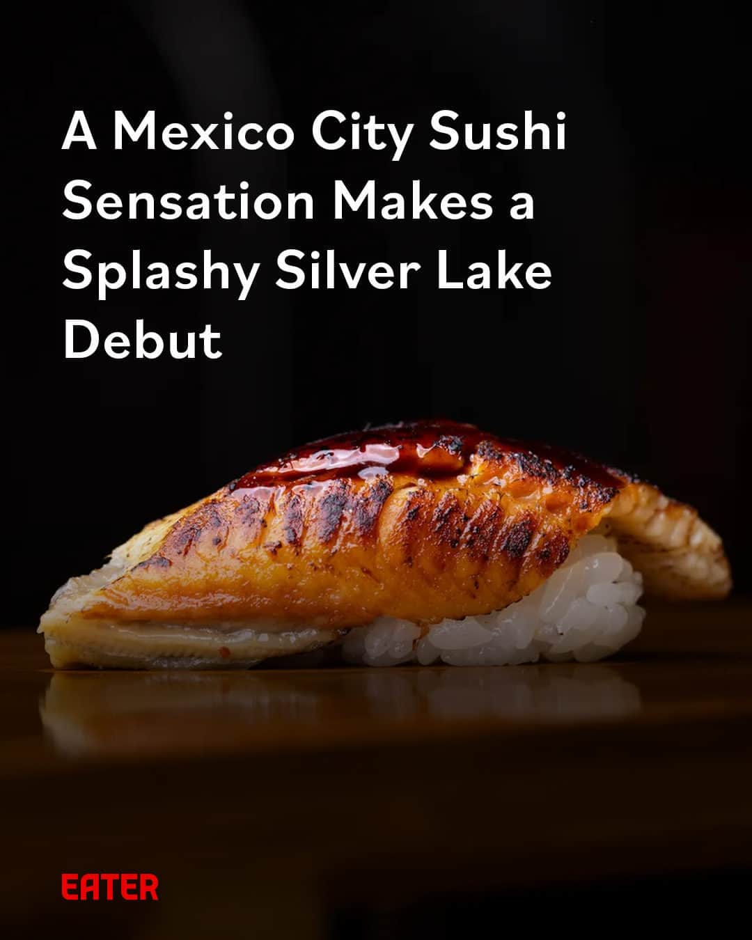 Eater LAのインスタグラム：「The Sunset Boulevard stretch between Los Feliz and Echo Park is quickly becoming a hotbed of Japanese seafood activity. The newest entrant arrives to Silver Lake straight out of Mexico City and comes with nigiri, sashimi, hand rolls and more. Santo (@santosilverlake) is meant to be a lively hangout for raw fish and great conversation, complete with sake, natural wine, and endless vibes.  Click the link in bio to read all about Silver Lake's hot new hangout, with words by Eater LA senior editor Farley Elliott (@overoverunder).  📸: Jakob Layman (@meetjakob)」