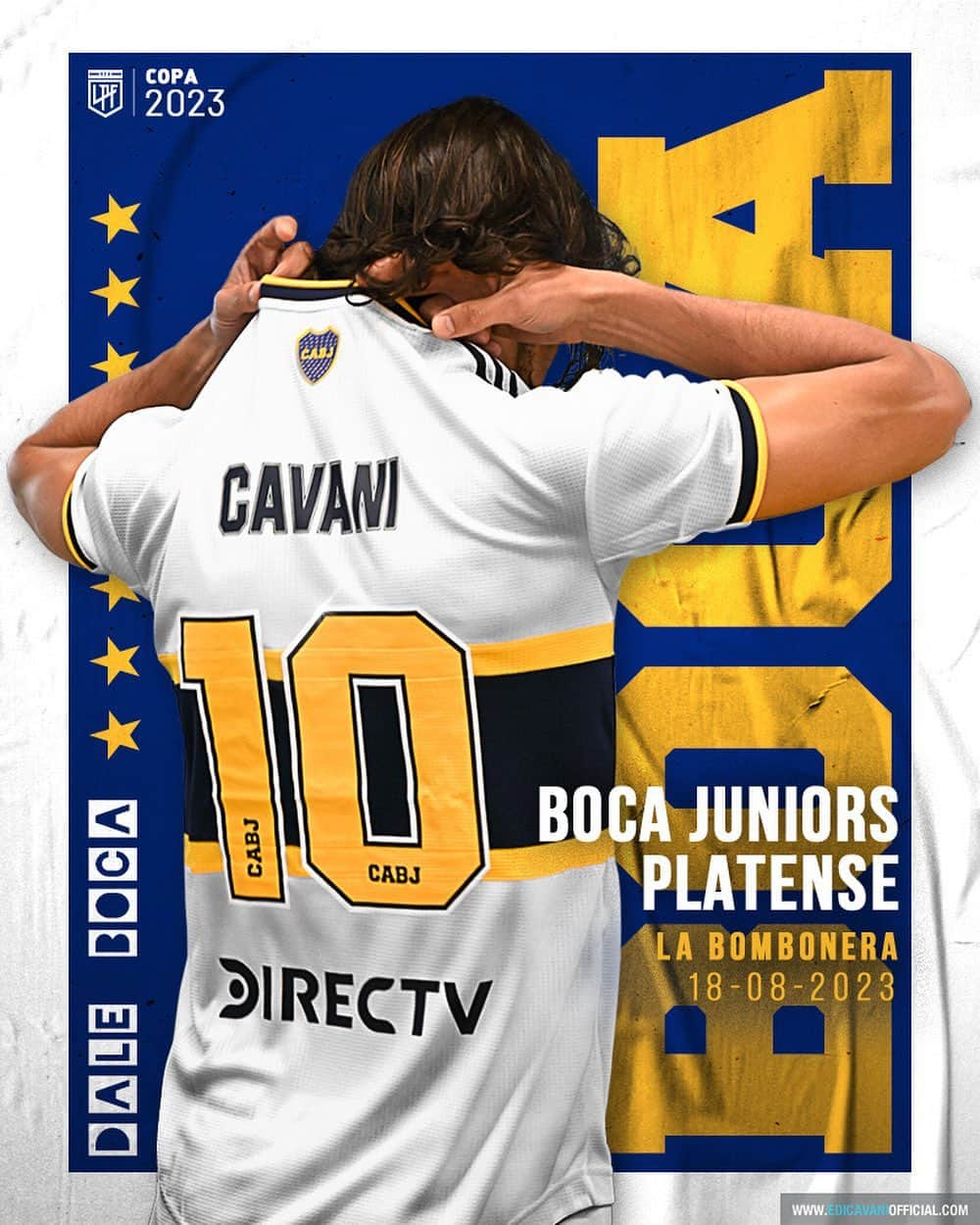 エディンソン・カバーニのインスタグラム：「#DaleBoca 🔵🟡🔵 #CopaDeLaLiga」