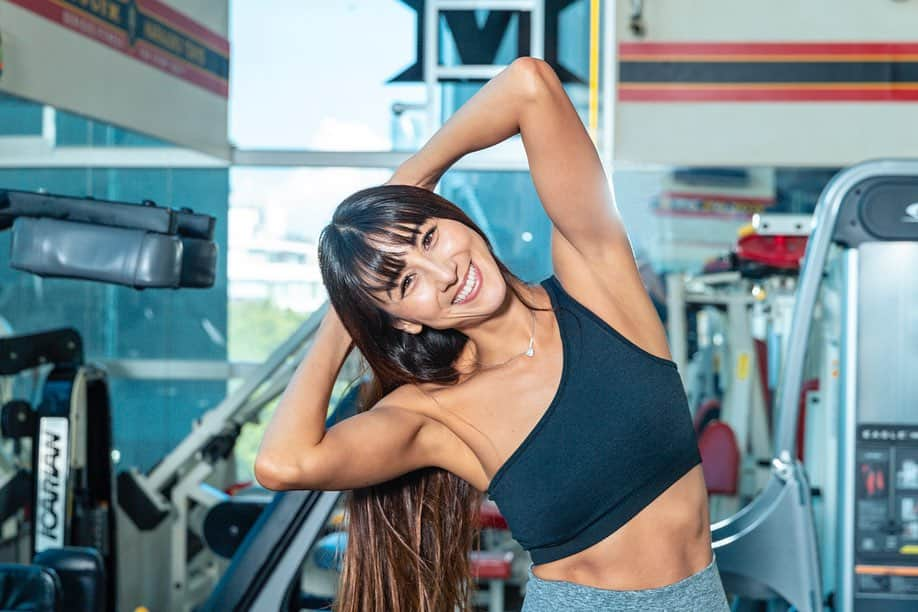 道端カレンのインスタグラム：「🩵  @websportiva  取材ありがとうございました✨✨  @goldsgym.japan  @goldsgym.harajukutokyo  @tanakawataru_29 📷」