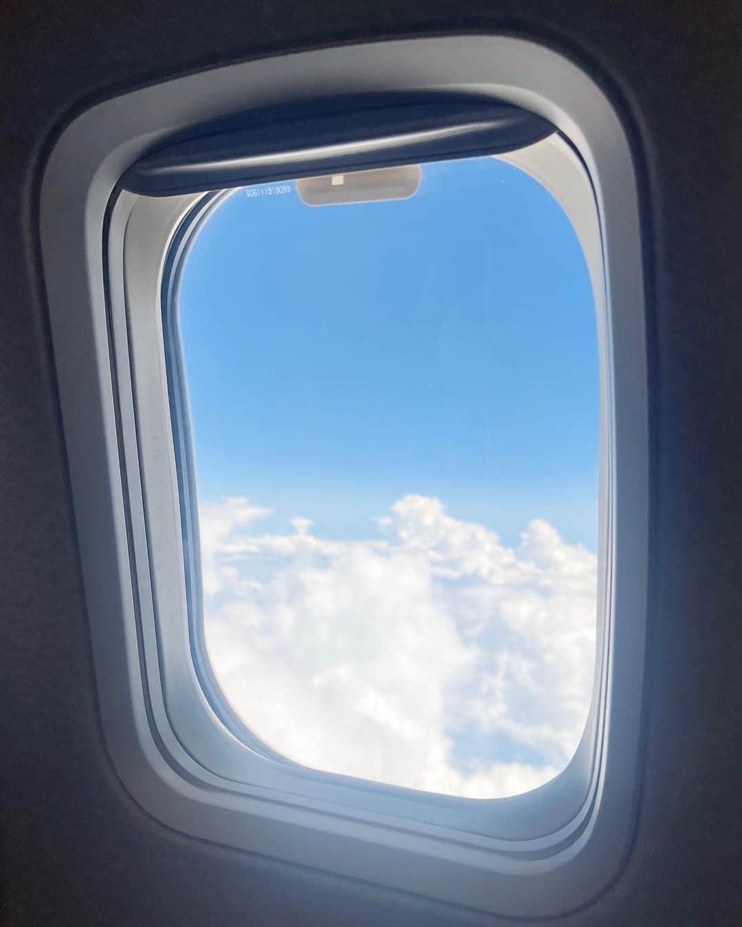 金川紗耶のインスタグラム：「飛行機の窓から見る景色✈️」