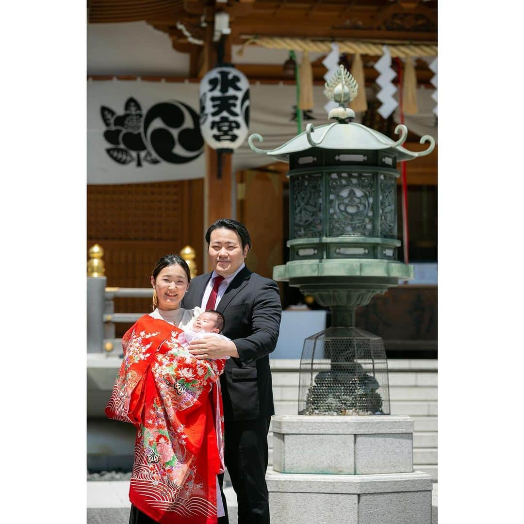 KOBOのインスタグラム：「水天宮にてお宮参り⛩  おめでとうございました📸  #水天宮 #お宮参り」