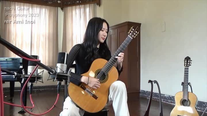 猪居亜美のインスタグラム：「Sunburst / A.York Guitar: Teramachi Guitar MT-1 Polyphony2023 . . .  #classicalmusic#classicalgtvideos#classicalguitarplayer#classicalguitarvideo#classicalguitar#guitar#guitarist#classicalguitarist#sunburst#andrewyork #fingerstyle#クラシックギター#クラシックギタリスト#ギタリスト」