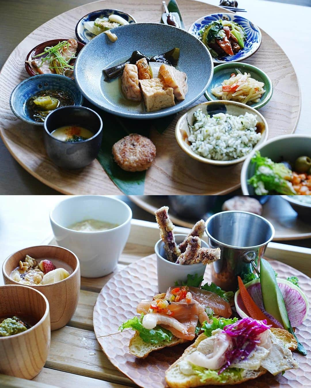 渡辺由布子さんのインスタグラム写真 - (渡辺由布子Instagram)「🍽️🥗🌮🥭🥒🫚🫘☕️  -Best Breakfast Momories☕︎ vol.17-  #世界のホテルで朝食を  遅く起きた朝は... “Brunch Anywhere”をコンセプトに、 「グランディスタイル沖縄読谷ホテル＆リゾート」ではメインダイニング以外に、客室でもプールサイドでも朝食を食べられるのが魅力。  朝食をスキップしたいけれどブランチなら、というゲストのあらゆるニーズに応えて、AM7:00からPM2:00までいつでも利用できる新感覚の朝食スタイル。  黒米の琉球薬膳、自家製麺の出汁香る沖縄そば、沖縄の恵み膳、サーモンシュリンプ＆生ハムチキンコンフィのタルティーヌの4種から選べます。  彩りと食材にこだわったヘルシーな沖縄の朝ごはんに、身も心もハッピーな気持ちに。 最高の一日のはじまり😋  #沖縄旅行 #沖縄ホテル #グランディスタイル沖縄読谷ホテルアンドリゾート #ホテル朝食 #ブランチ #あさごはん #E朝 #ホテルステイ #ホテル滞在記 #ホテル好きな人と繋がりたい #glamdaystyle #infinitypool #shortvacay #staycation #breakfast #sundaybrunch #bento #TravelWriter #トラベルライター #ホテルジャーナリスト   💻 @kirei_note  https://kireinotes.com/60420-2/  🏷 GLAMDAY STYLE 沖縄読谷 ホテル＆リゾート 📍 @glamdaystyle_hotel_and_resort  🗾 #Okinawa (#沖縄 ) #Yomitan (#読谷 ) 🌏 #🇯🇵 #JAPAN (#日本 ) 📅 2023.06」8月19日 12時37分 - watanabe_yuko