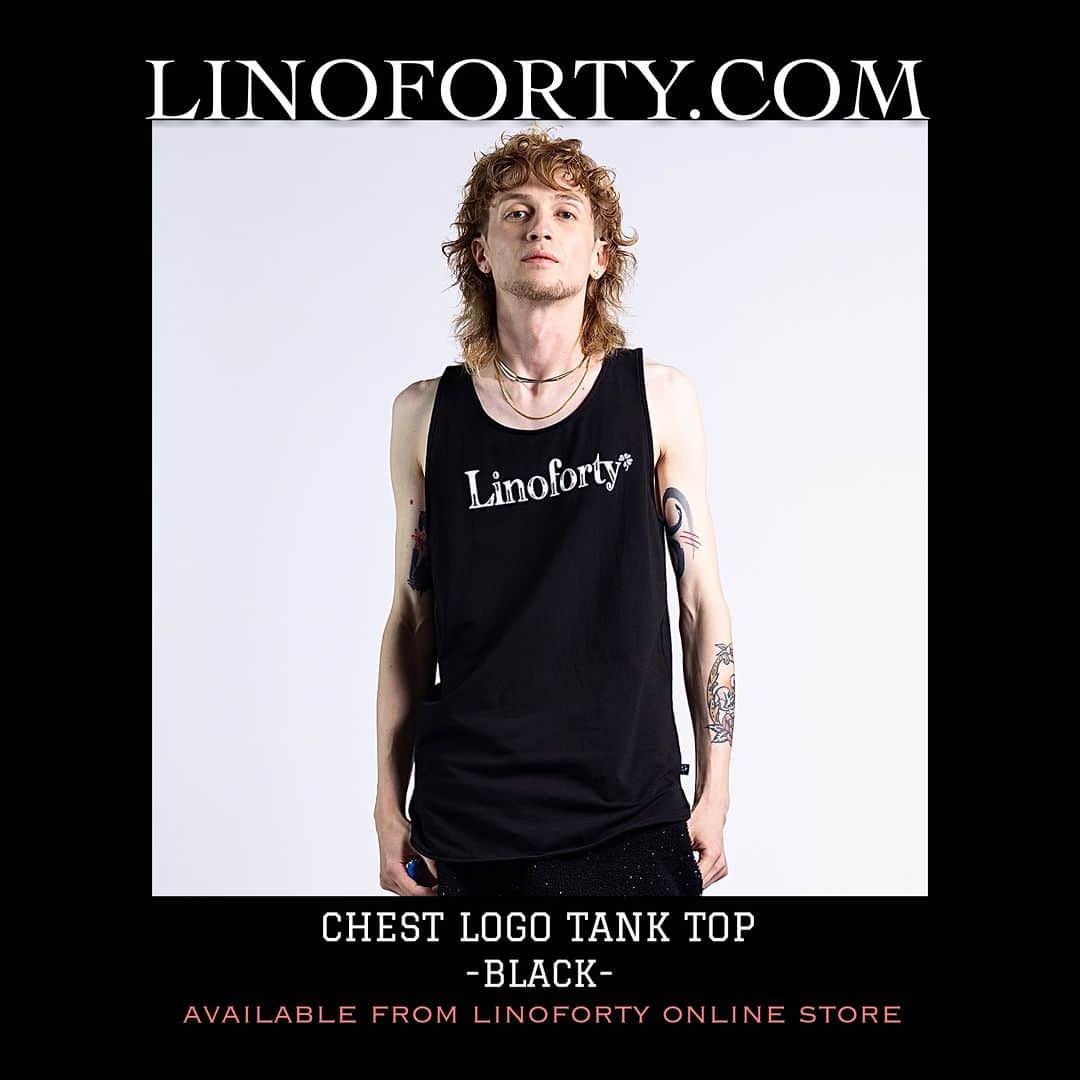 ORANGE RANGEのインスタグラム：「YOHがプロデュースするアパレルECブランド『LinofortyⓇ』がChest Logo Tank Topなど新作4アイテムをリリース!!  商品は『LinofortyⓇ オフィシャルサイト』のみの取り扱いとなっております🌺  🛒詳細はこちらから🛒 https://www.instagram.com/linoforty/  #Linoforty @linoforty」