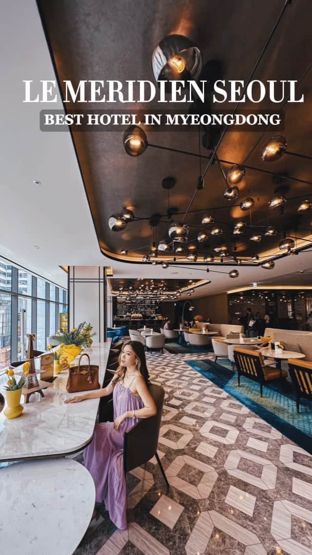 Stella Leeのインスタグラム：「Myeongdong is one of my most recommended places to stay for tourists in Seoul as it has abundant stores, restaurants, and anything you ever need 😍 And if you are able to secure a room, do get one at @lemeridienseoulmyeongdong where it’s just steps away from the busy area 👀  Where do you like to stay when you’re in Seoul?  Share this to your friend who’s visiting Seoul 🇰🇷」
