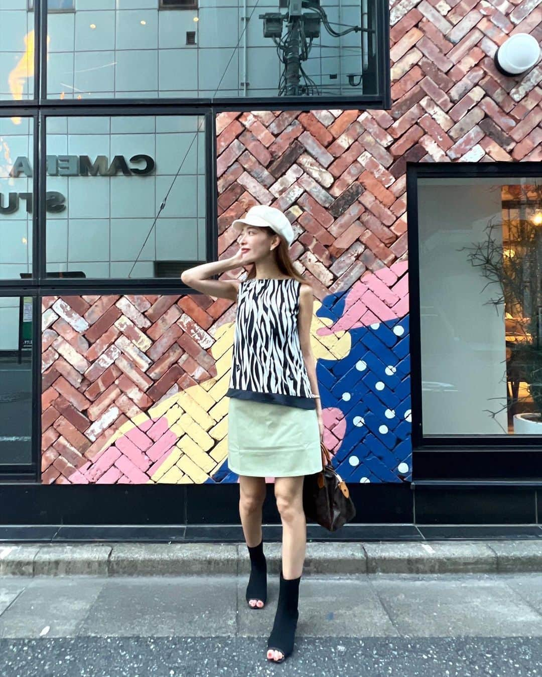 菊池かなこさんのインスタグラム写真 - (菊池かなこInstagram)「懐かしい服引っ張り出してきた🌸💟 　　　  👒 @lunaearth_official  👚 @maryquant_official  👗 @grl_official  👢 @kobe_lettuce  👜 @louisvuitton  　　　  *.:･.｡**.:･.｡**.:･.｡**.:･.｡**.:･.｡** #code#coordinate#今日のコーデ#ootd#ミニスカ #秋コーデ#maryquant#マリークヮント#grl#グレイル#グレイル購入品#グレイルコーデ#神戸レタス#kobelettuce#ニットブーツ」8月19日 15時01分 - canana_kanako