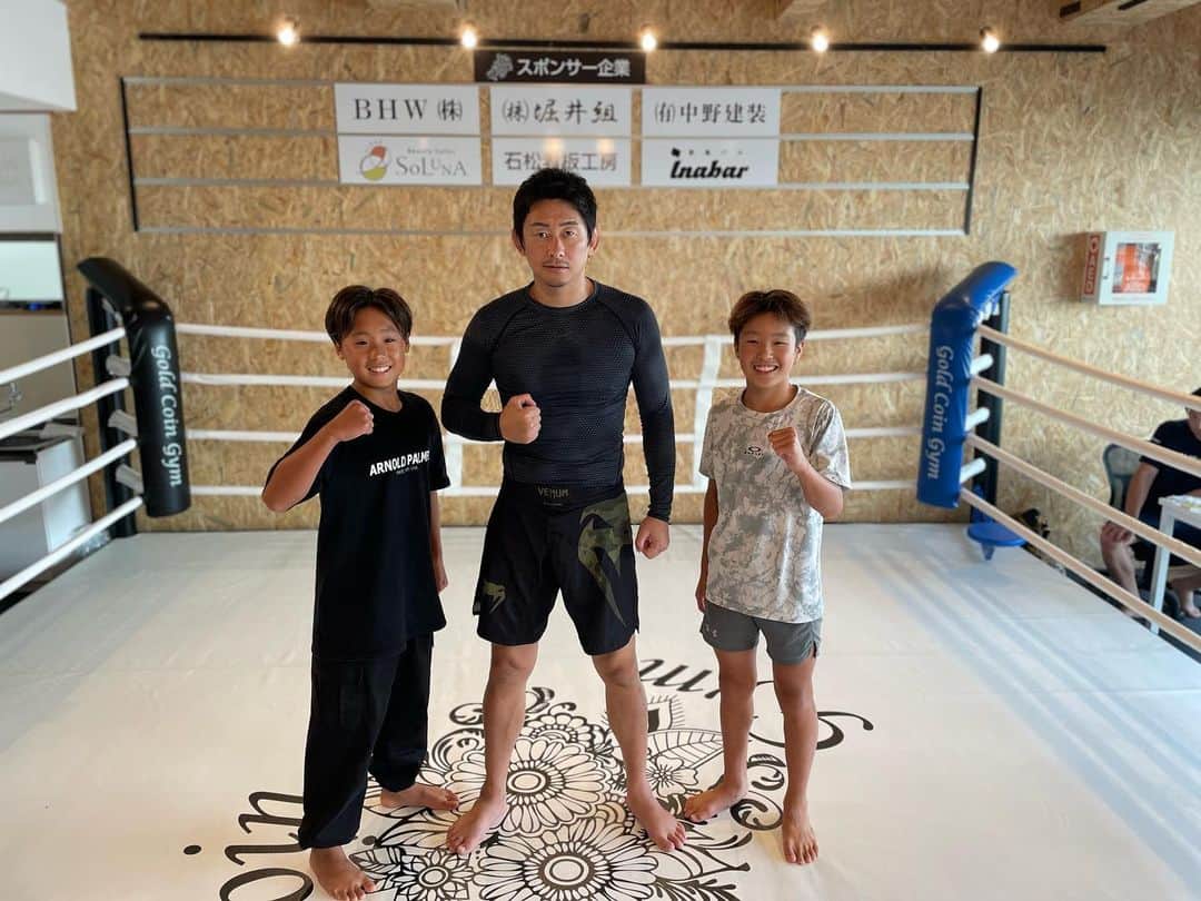 吉永啓之輔のインスタグラム：「頑張って強くなれよ🤔 また練習しような @goldcoingym   #秋田県 #大仙市」