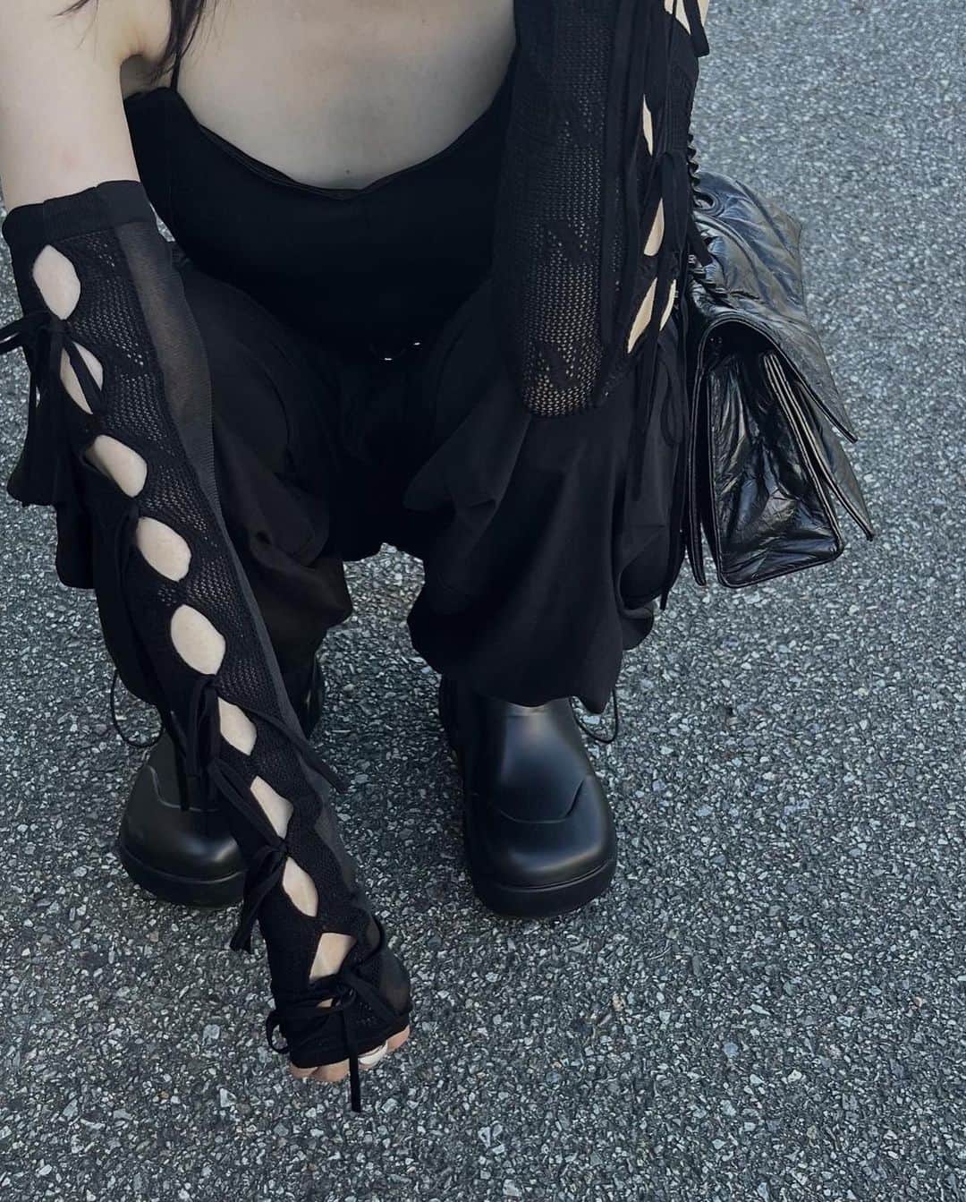 船越陽子のインスタグラム：「ㅤㅤㅤㅤㅤㅤㅤㅤㅤㅤㅤㅤㅤㅤㅤㅤㅤㅤㅤㅤㅤㅤㅤㅤㅤㅤㅤㅤㅤㅤㅤㅤㅤㅤㅤㅤㅤㅤㅤ ぽくないって言われるけど、めちゃくちゃすきです 🎀 @haengnae_official #haengnae  #blanciris #ambush #balenciaga #yoko_wardrobe」