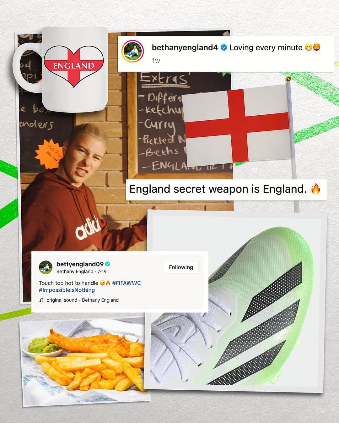 adidas UKさんのインスタグラム写真 - (adidas UKInstagram)「Let’s get this party started.  #FIFAWWC Final starter pack ft. Millie Bright, Alessia Russo, Mary Earps, Rachel Daly, Bethany England, Katie Zelem and Niamh Charles.   #adidasFootball」8月20日 5時11分 - adidaslondon