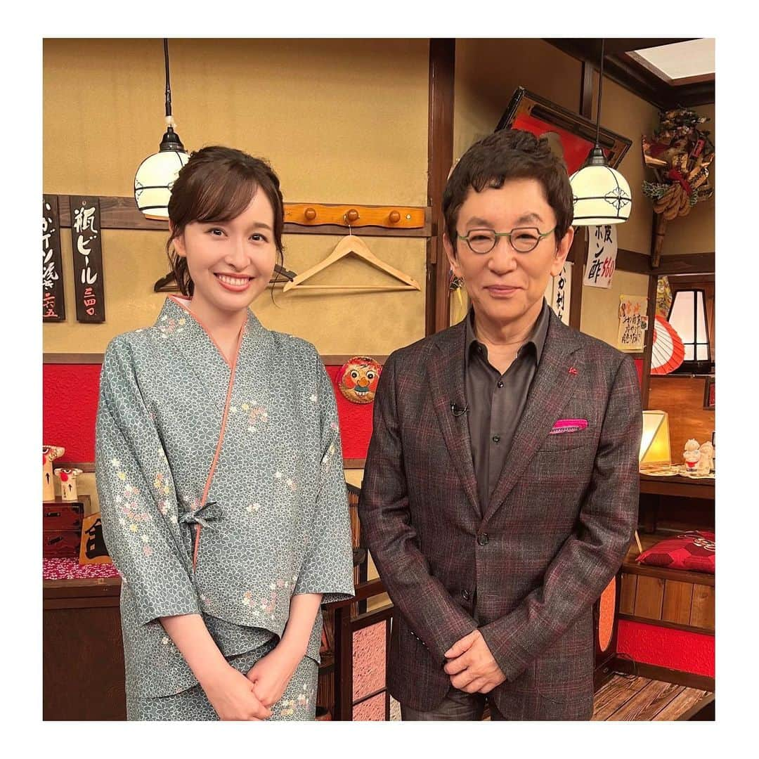 宇賀神メグのインスタグラム：「🍽️  . .  今夜の人生最高レストラン ゲストは古舘伊知郎さん！ 実は新人の時に一度インタビューさせていただいたことがあるんです。👀 またお会いすることが出来、 楽しいお話を沢山伺いました。😊 23時30分〜ぜひご覧ください！  . .  #人生最高レストラン #古舘伊知郎 さん」