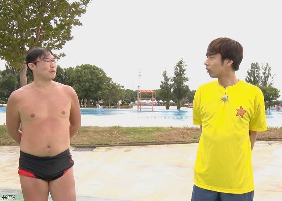 のインスタグラム：「. 9時30分頃からはまじっすか💜 夏真っ盛り⛱️水遊びで人生変わったまじっすか人降臨🐳  プールで羨望の眼差しを集める🏊‍♂️ ウォータースライダーに人生をかける達人の🛝 驚愕技に中丸くんも挑戦するが…🌻  カメラマンなのに写真を撮らない⁉️ 驚きの発想と度胸で映え写真を作る達人📸 RealFace 納涼動画も作成🍉  #まじっすか #中丸雄一 #シューイチ」