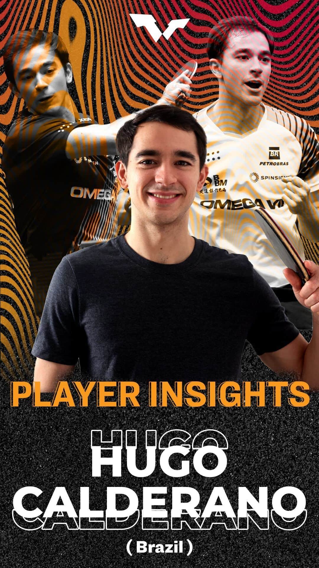 ウーゴ・カルデラノのインスタグラム：「How many sports can Hugo Calderano play? 🤔   Get in the mind of the thrill from Brazil with the latest episode of WTT Player Insights! 🧠🇧🇷   #TableTennis #PingPong」