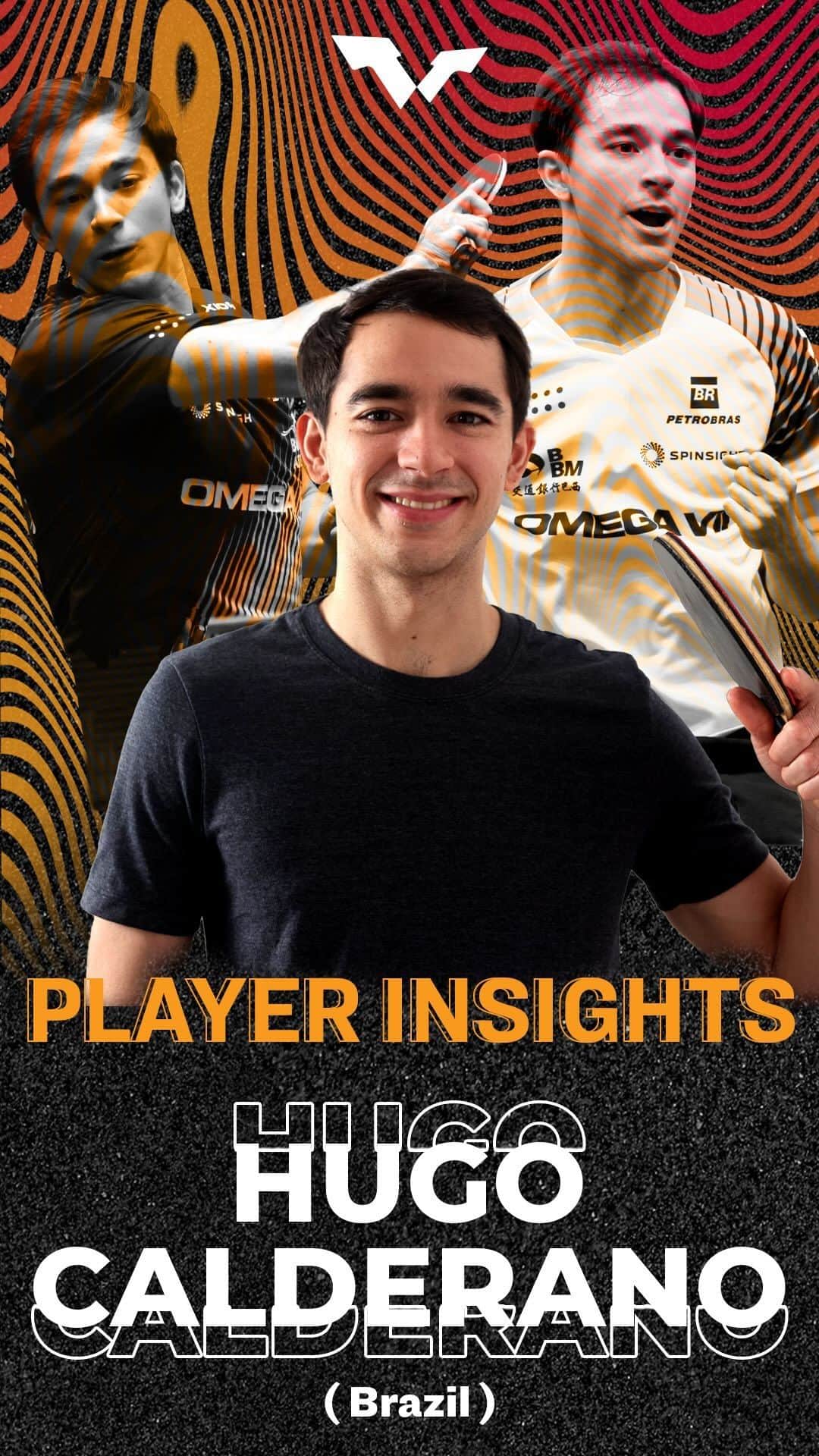 のインスタグラム：「How many sports can Hugo Calderano play? 🤔   Get in the mind of the thrill from Brazil with the latest episode of WTT Player Insights! 🧠🇧🇷   #TableTennis #PingPong」