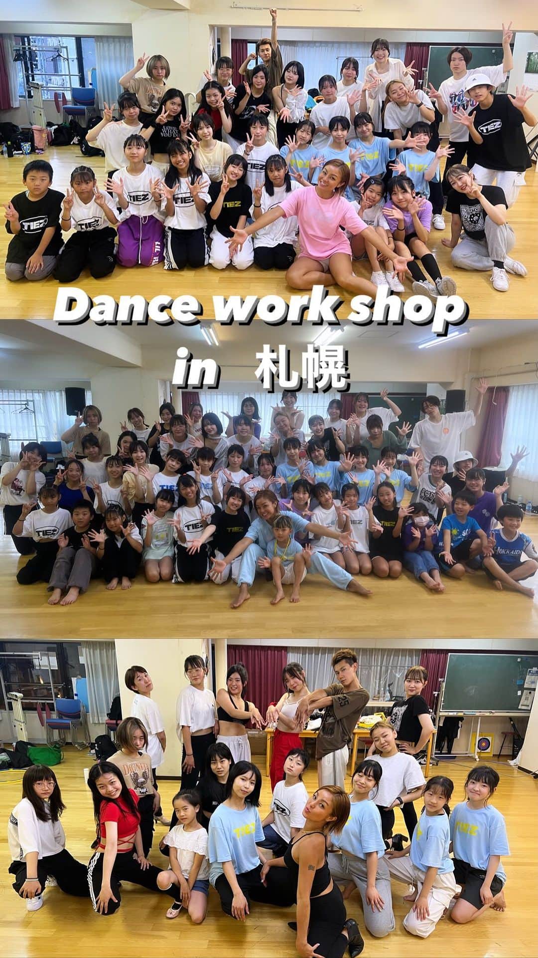 Nazukiのインスタグラム：「🌟札幌Dance Work Shop🌟 2023.7.30  総勢100名のダンスワークショップを やりました‼️  JAZZ ダンサーオーディション ヒール 3本立て‼️  必ずやる自己集中瞑想🧘‍♀️ JAZZは裸足でやり、 ダンサーになる為の心得講座も開催し、自分と向き合う時間🗒️ 実際のオーディション形式でもやり、 ヒールは、体幹作りから基礎、そして魅せ方も教えました☺️  みんなめっちゃ真剣に自分と向き合ってくれて、 みんなから来る感想で、気づきがあり変わったっ言ってくれてすごく嬉しいし、やり甲斐がありました✨  凄く楽しかったし、みんなの為になれた事が1番の 達成感❤️  NBAのNazuki family @moekauemura  ありがとう😊 素敵なスタジオで最高です✨ @tsukada_workstudio   受けてくれたみんなありがと🩷😆 @tiez_jp  タイズもたくさん着てくれて嬉しかった😋  また、来年も行きたいな😊  #nazuki #dance #dancer #nazuki塾 #sapporo #danceworkshop  #workshop #札幌　#ダンス　#ダンスワークショップ」