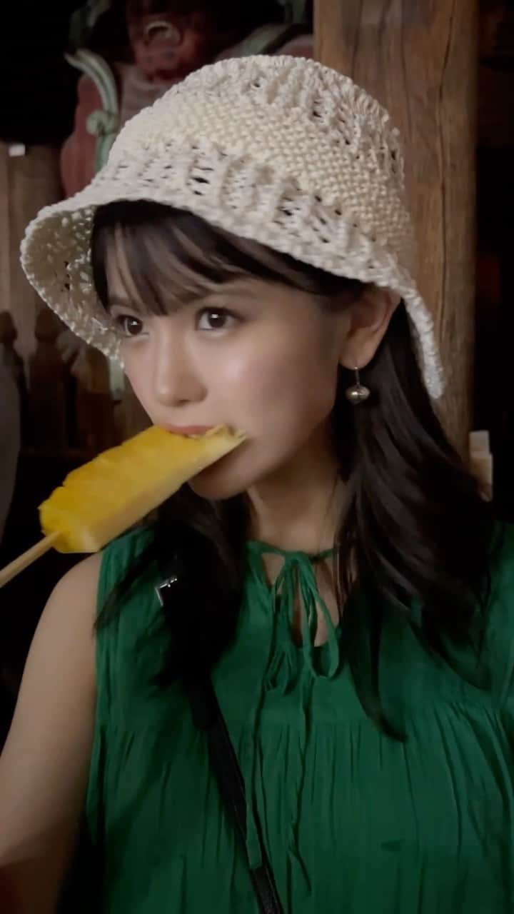 村山優香のインスタグラム：「パイナップルときゅうりで迷った〜🍍🥒」