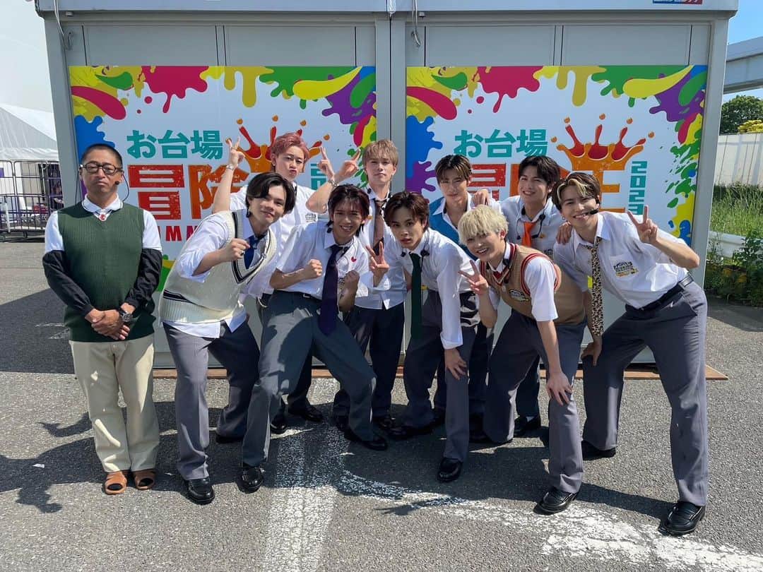 リョウガのインスタグラム：「超特急のふじびじスクール！inお台場冒険王2023 暑い中来てくれた皆ありがとう。 目指せ、復活ッ #お台場冒険王2023  #ふじびじスクール #超特急」
