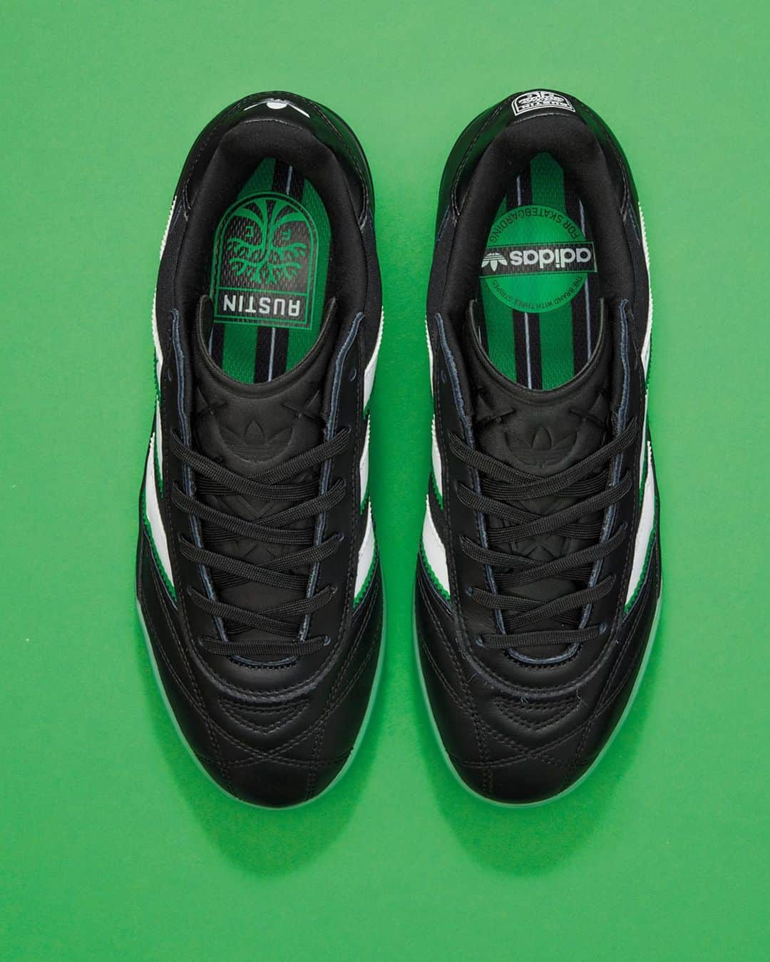 adidas Skateboardingさんのインスタグラム写真 - (adidas SkateboardingInstagram)「💚💚 /// The No-Comply x Austin FC collection by adidas Skateboarding is available now in limited quantities @nocomplyatx, adidas.com/skateboarding and in select skate shops worldwide.  The collection features a 90s-inspired oversized No-Comply x Austin FC Jersey & Water Short, and a premium leather Copa Nationale rooted in the football club’s color palette. 🧤⚽️  Available at these store locations: @orchardshop @303boards @35thnorth @510skateshop @alumniskateboarding @atlasskateboarding @blacksheepskateshop @brandedskate @east4thskate @familiaskate @humiditynola @laborskateshop @njskateshop @nocomplyatx @plaskate @premierskate @blacklist_lbg @rukus103 @seasonsskateshop @sel_ect @silo_omaha @spottampa @wearecivil @stratosphereskateboards @subsect @upriseskateshop @ups_skateshop @fasttimes @boardertown @premierskate  #adidasSkateboarding #NoComplyATX #Verde #listos #mls」8月20日 0時57分 - adidasskateboarding