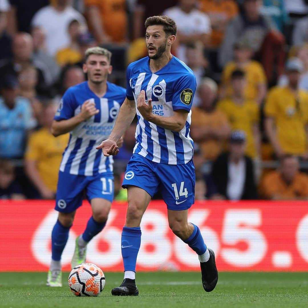 アダム・ララーナのインスタグラム：「Cracking result to go with a top team performance. Great to see everyone feeding off the positivity and bravery in our approach. Lots of hard work ahead but for now… enjoy the weekend #BHAFC 💙」