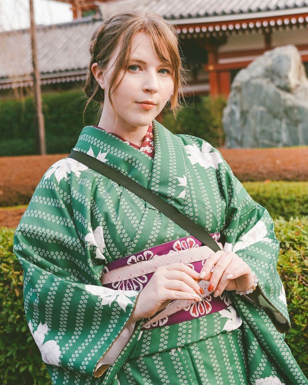 ジューン・ラブジョイさんのインスタグラム写真 - (ジューン・ラブジョイInstagram)「🫶 Have a lovely Sunday ! 🫶⠀ Bon dimanche !⠀ ⠀ #kimono #asakusa #model #photoshoot #cute #green #japan #japon⠀」8月20日 14時47分 - junelovejoyy
