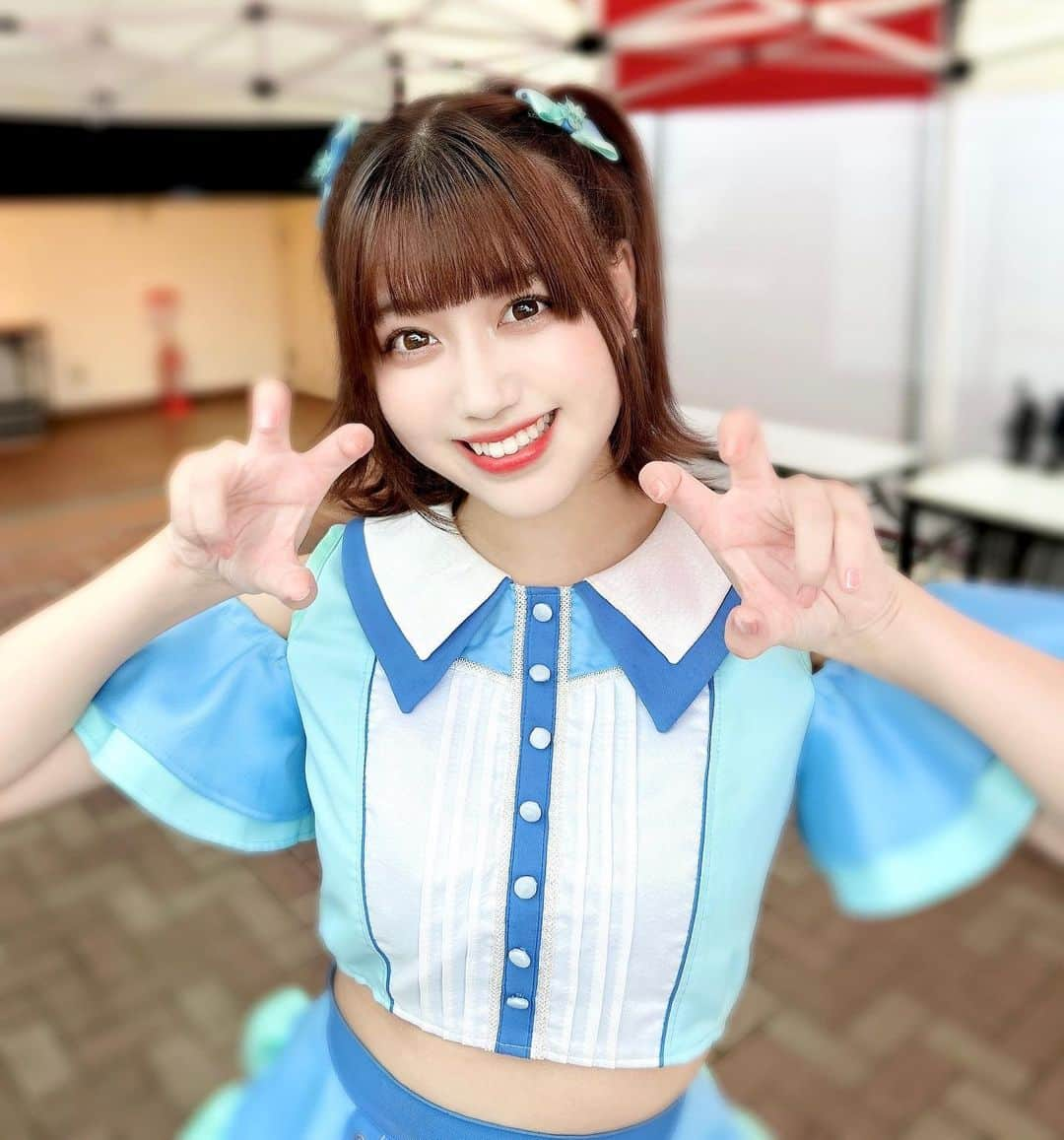 和泉芳怜のインスタグラム：「3日目もよろしくお願いします！   #pixmix #ピクミク #idol #アイドル #偶像 #Japaneseidol #Japanesegirl #東宝芸能　#19歳  #清楚 #清楚系女子 #ミスマガジン2021 #ミスマガジン　#rakuteneagles #楽天イーグルス #仙台 #タオルを回すための歌」