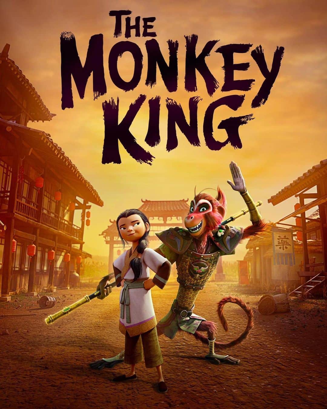 金城大和のインスタグラム：「【おしらせ】  Netflix『モンキー・キング』配信開始🐒  “孫悟空”の日本語吹替担当いたしました。  如意棒持って、愉快そうに左手を挙げてるお猿さんです。  ポップでロックでキュートで最強な物語ですので、是非。  まさかあたいが 孫悟空を演れる日が来るとは！！  ♫モンキ〜キングッ👑♫」