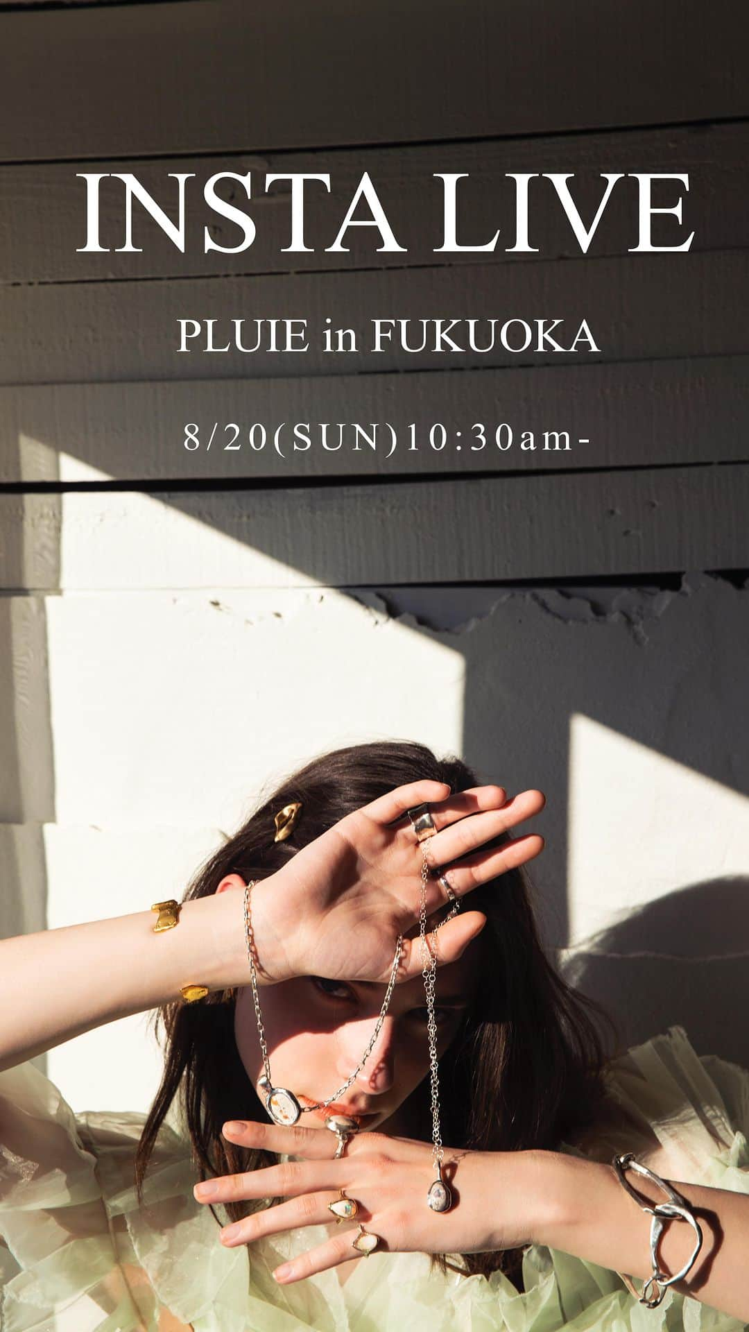 PLUIEのインスタグラム：「PLUIE in FUKUOKA  8/18(fri)-8/21(mon) 11:00-20:00  福岡会場、1点物、スタッフ着用を紹介しました。  @pluiehair @pluietokyo」