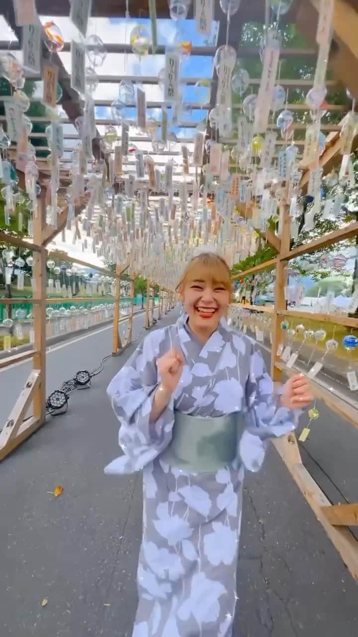 小山星流のインスタグラム：「迫ってくる金髪  #浴衣 #浴衣女子 #りんりん祭 #風鈴 #instagood #followme #リール #いいね #01 #tagforlikes #종아요 #팔로우 #fyp」