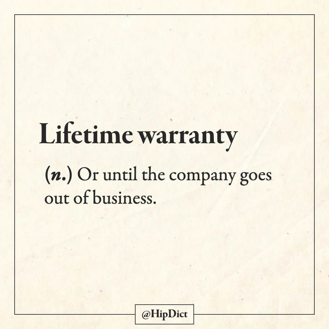 8dictさんのインスタグラム写真 - (8dictInstagram)「When the company is 1-year-old but they're offering a lifetime warranty 🧐」8月21日 0時12分 - hipdict