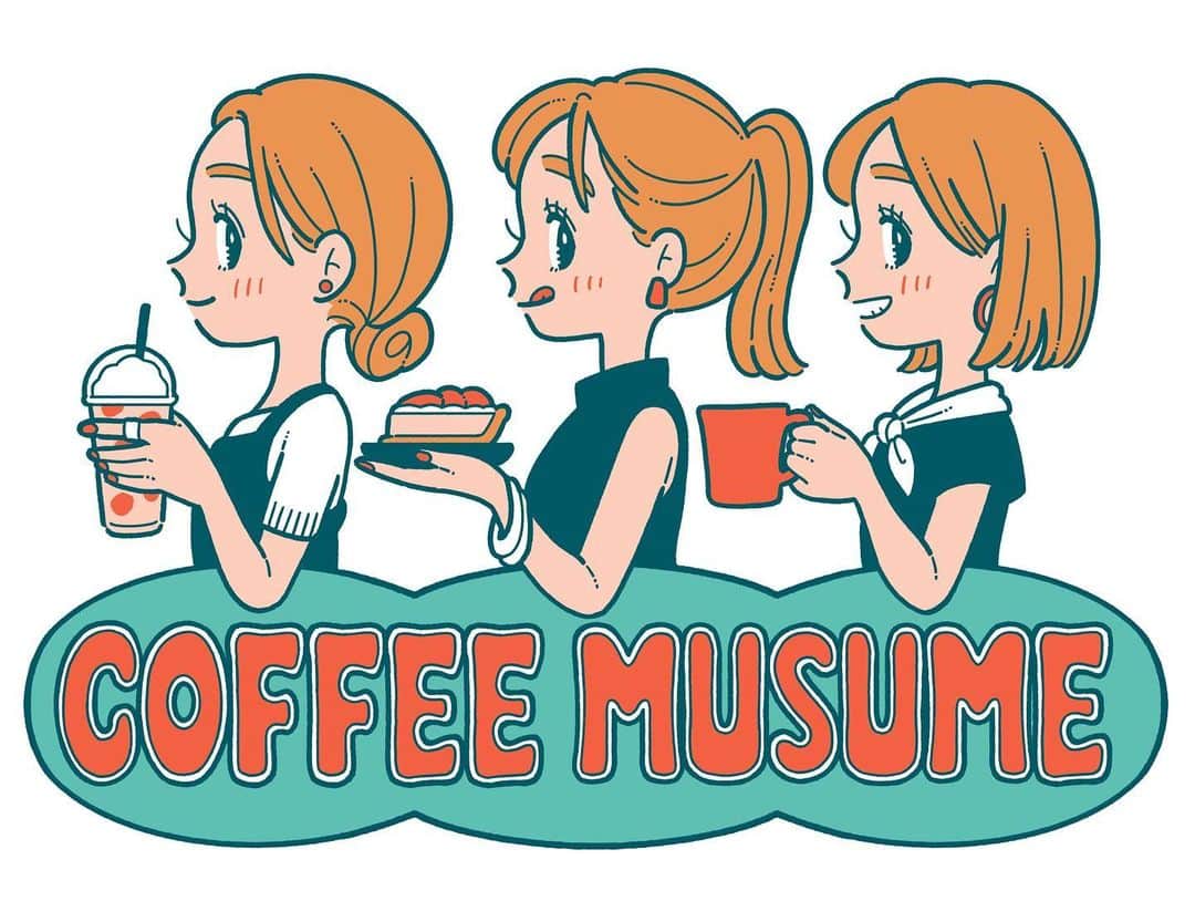 ヨシダナツミさんのインスタグラム写真 - (ヨシダナツミInstagram)「※お仕事  長崎県 波佐見町にあるカフェ、 COFFEE MUSUME(コーヒームスメ)さんのグッズ用イラストを描かせていただきました！  @coffee__musume   イラストは２カラー、Tシャツのフロントプリントになります☕️  グッズの先行予約販売では全国発送もあるようなので、長崎の方も、そうでない方もぜひチェックしてみてください☺️  3姉妹でこだわりたっぷりのお店とをやられているので、いつかぜひ訪れてみたい…！  . #illustration #illustrator #art #drawing #絵 #イラスト」8月20日 17時37分 - natsumi_color