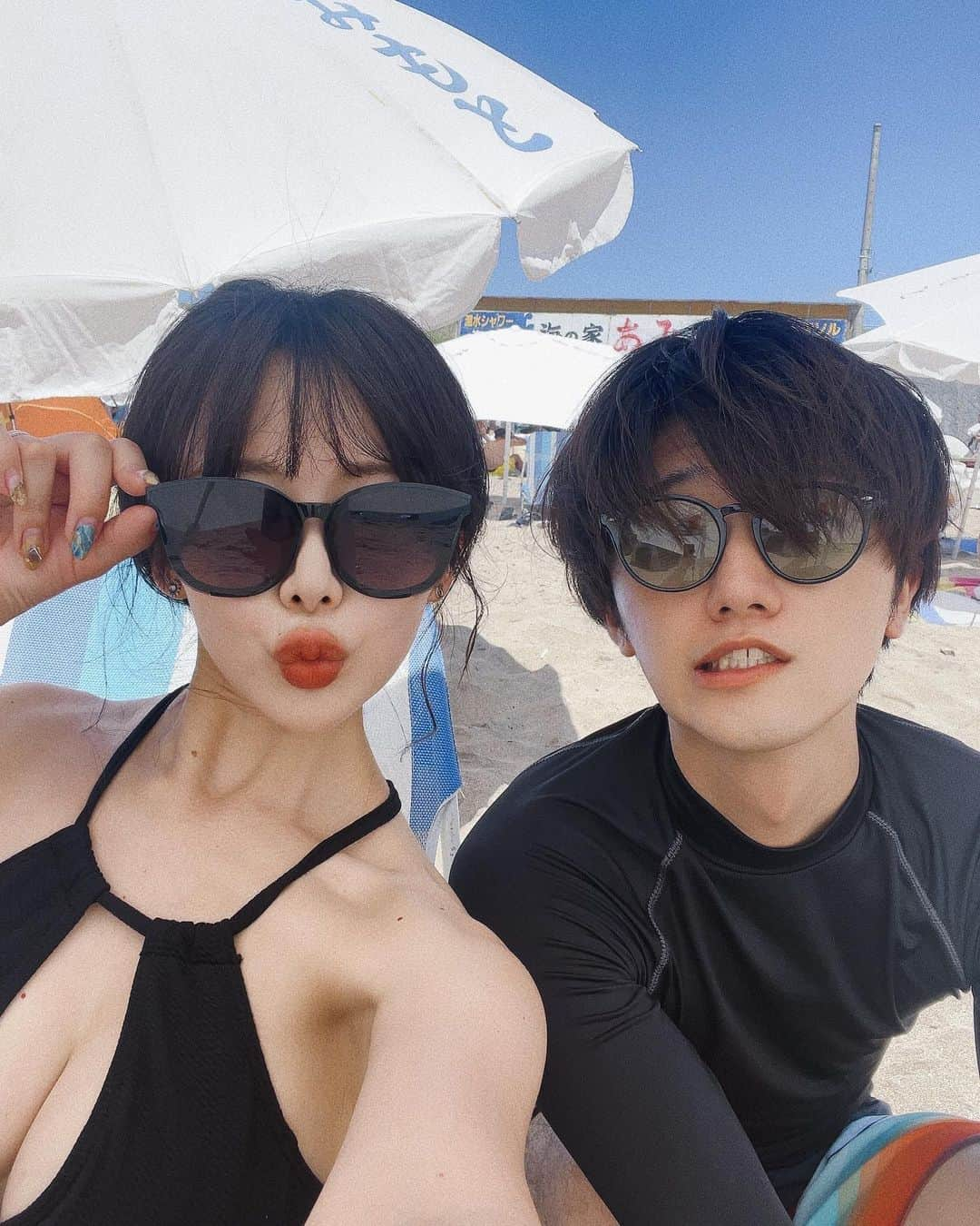 かめだなつみさんのインスタグラム写真 - (かめだなつみInstagram)「7.29🩵🪼🌊  激暑でした🥺🥵 でも海は透き通ってるし🛟 とても素敵なキッチンカー🚚に出会いました♡ . . . #守谷海水浴場 #千葉 #海 #beach #水着 #swimwear #夏 #summer #followme #f4follow  #ootd #instagood  #커플티 #남친룩 #팔로우 #선팔하면맞팔 #fff #l4like #selfie  #couplegoals #couple #date #couplephoto #網美 #随手拍 #좋아요반사 #셀카 #좋아요 #맞팔 #데일리」8月20日 18時08分 - kamenatsu0614