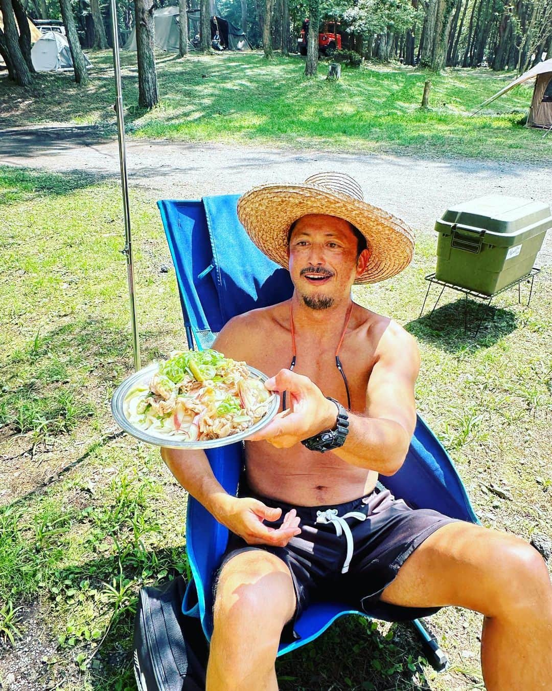 池内博之さんのインスタグラム写真 - (池内博之Instagram)「如何ですか？生姜焼きうどん #池飯  #ikescamp」8月20日 19時10分 - hiroyuki.ikeuchi