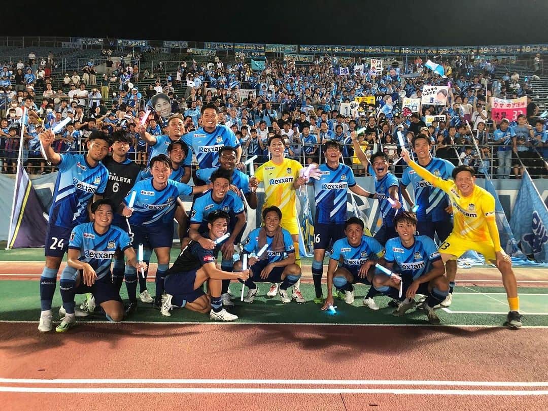 森勇人のインスタグラム：「vs FC今治　1対0  カマタマーレ讃岐に関わる全ての皆さんで勝ち取った勝利🔥🔥🔥  ベースにあったのはハードワーク。これは引き続きやっていく。  何より5577人の前でのゴール、最高でした⚽️⚽️   源太郎、ナイスボールをありがとう。 たくま、次は決めます。ごめんね。  次はアウェー愛媛戦。 良い準備をして頑張ります😊  #スパイクサポート #ES」