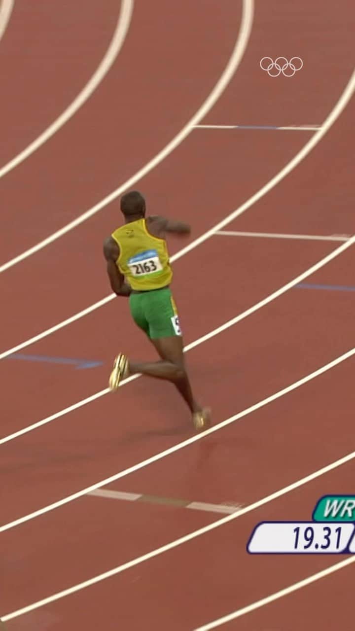 ウサイン・ボルトのインスタグラム：「Today marks 15 years since Usain Bolt won his first 200m gold! 😍🥇 #Beijing2008 #Olympics #OnThisDay #WorldRecord」