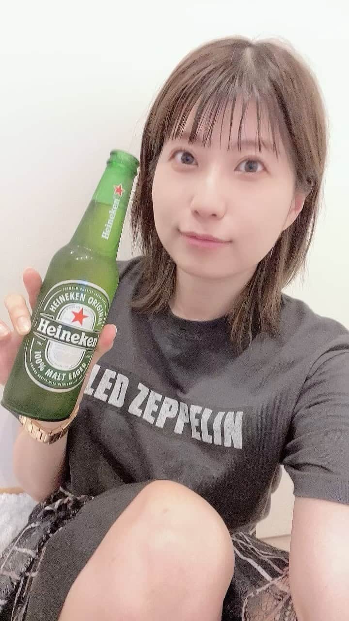 天野麻菜のインスタグラム：「ビール女子。3575」
