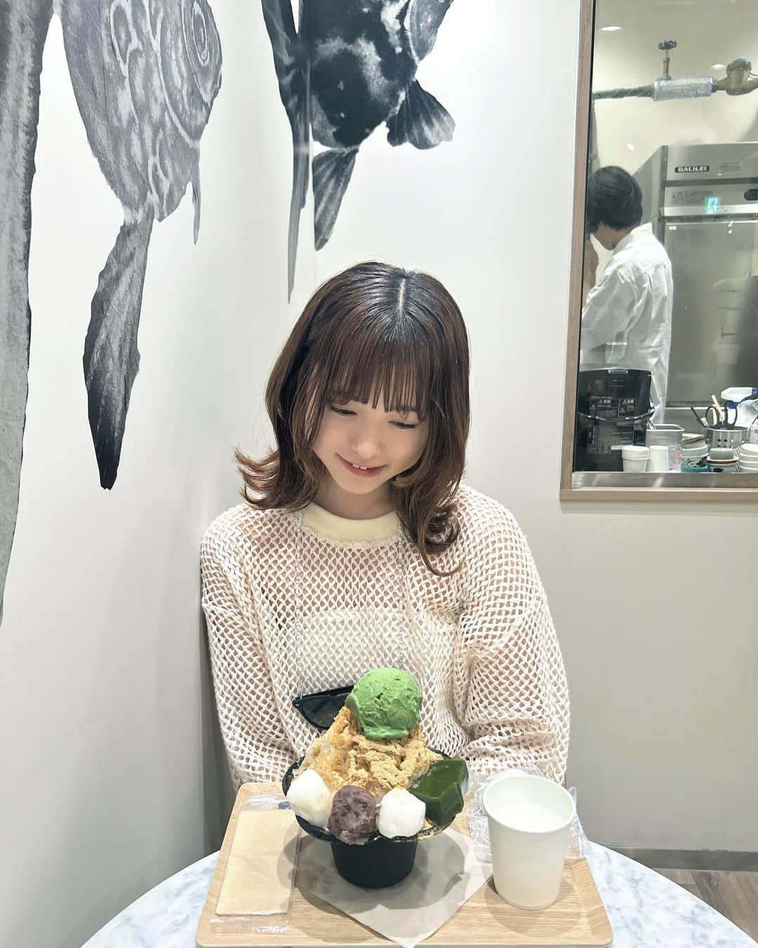 一ノ瀬陽鞠（ひまりん）さんのインスタグラム写真 - (一ノ瀬陽鞠（ひまりん）Instagram)「抹茶、今年の夏初かき氷だったかも…🍵🌿‬  みんなも夏の美味しい物食べた??  ⤵︎ ︎  22:00- tiktok 22:30- パカッとラジオ💛 今夜のラジオはradikoにてお聴き下さい.♡」8月20日 21時36分 - lespros_himari