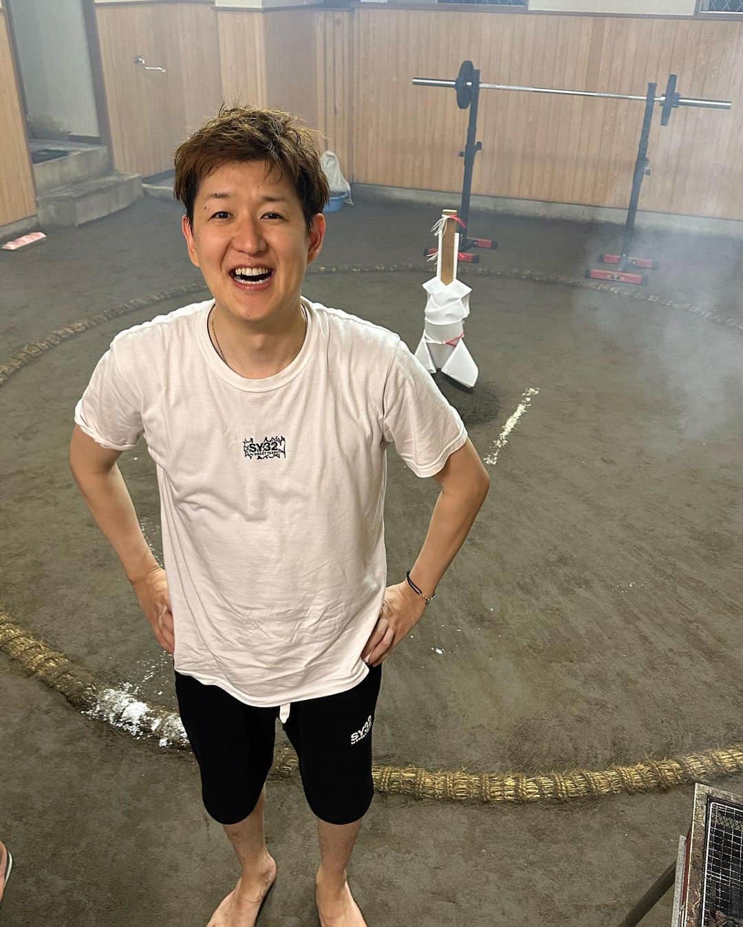 のインスタグラム：「初土俵でテンションヤヴァイ^ ^ #相撲 #田子ノ浦部屋 #親方ありがとうございます #土俵 #sy32」