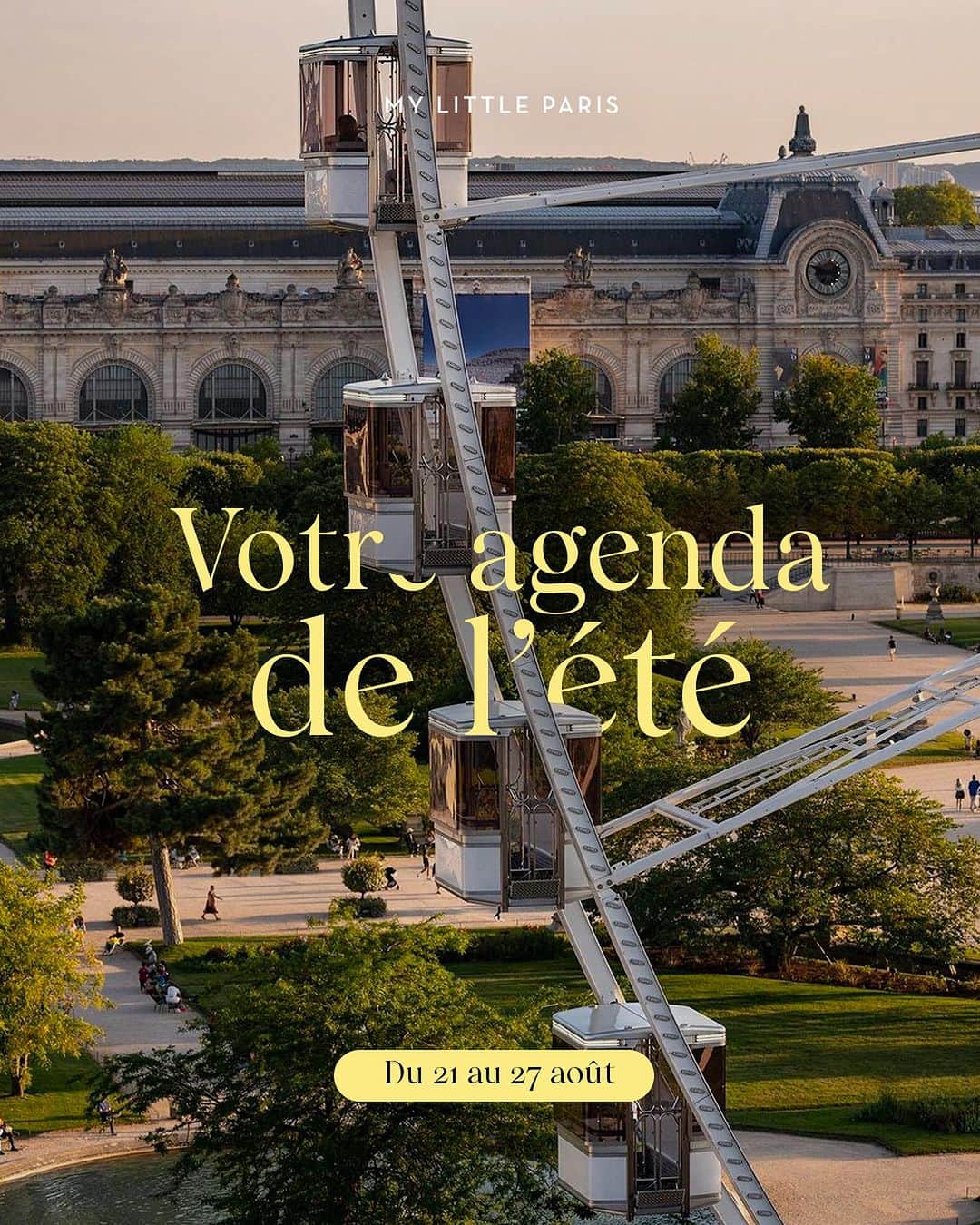My Little Parisのインスタグラム：「Qu’est-ce que ça ferait de vivre à Paris si tous les jours ressemblaient à un dimanche d’été ? Ça s’appelle le mois d’août, et voilà quelques idées pour s’occuper la dernière semaine.  🇬🇧: What would it be like to live in Paris if every day felt like a summer Sunday ? It's called August, and here are a few ideas to keep you busy during the last week.  (📸: n°1 : @raphaelmetivet )」