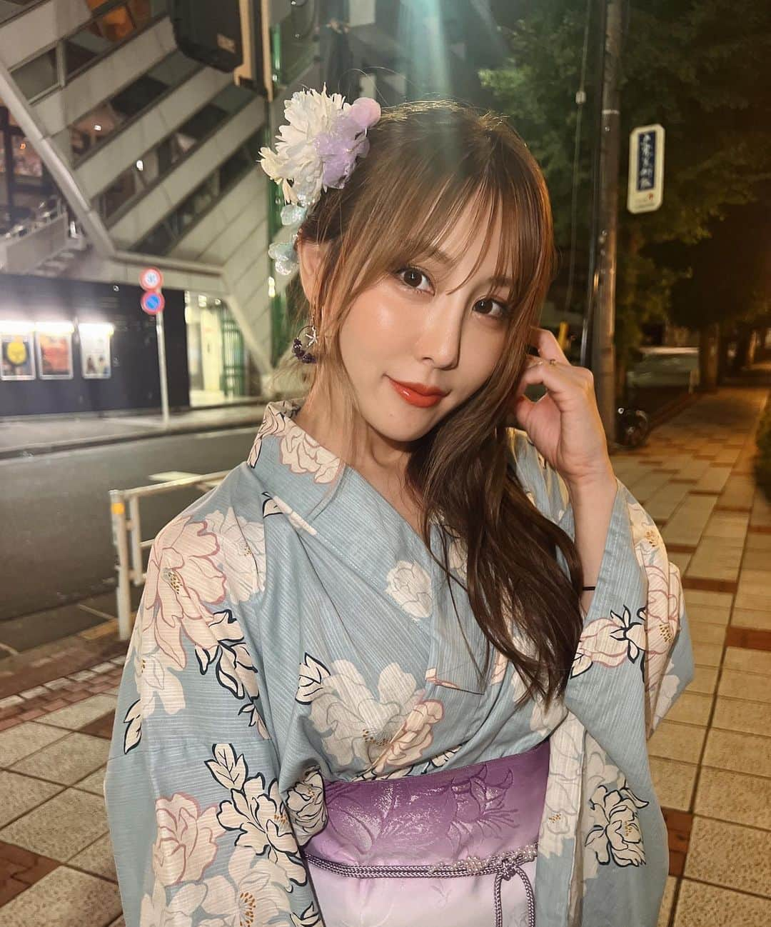 LUNAのインスタグラム：「Good morning.  YUKATA(今年三回目☜)  #浴衣 #浴衣女子 #夏」