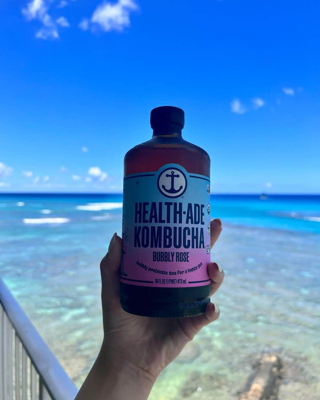 佐山彩香のインスタグラム：「まいにち、KOMBUCHA🩵 美味しいし、最近は腸活を意識しているのでぴったり！  おすすめのコンブチャや腸活教えてください✨ #kombucha #腸活」
