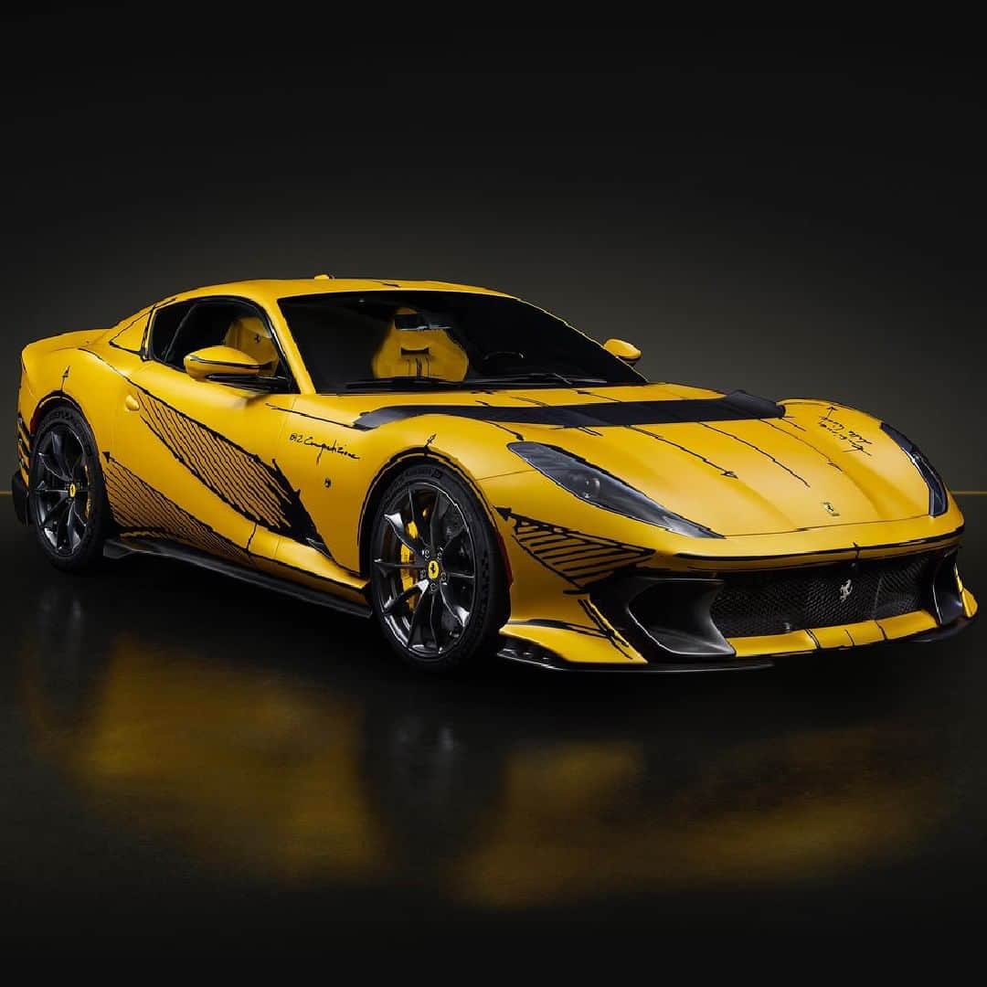 のインスタグラム：「FERRARI DESIGN 「ドローイングがデザインへ」  インスピレーションとクラフトマン シップが融合した世界に１台の芸術作品が登場。 Ferrari Styling Centreが取り組むさまざまな研究と、アイデアが生きたデザインドローイングをそのままボディグラフィックに 採用している 。  唯一無二のテーラーメイドモデル #812competizione   @flaviomanzoni #Ferrari #LuxuryLifestyle #LuxuryCars #CarLifestyle #Ferraristi #MuseiFerrari #Hypercar​ #IconaFerrari #Design #ferraridesign #フェラーリ #ラグジュアリーカ－ #Ferrari812Competizione. #Ferrari #FerrariTailorMade​」