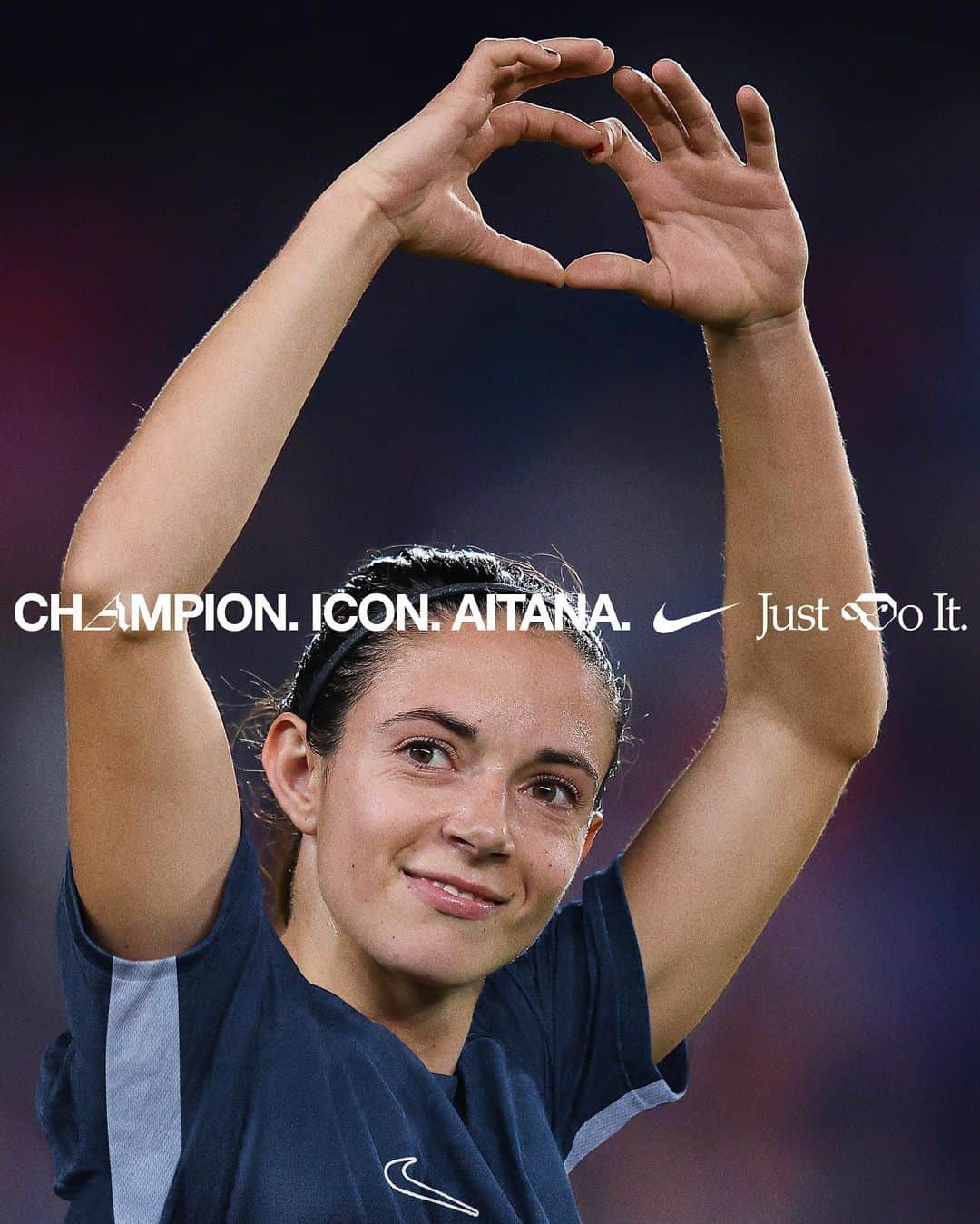 ナイキフットボールのインスタグラム：「Congratulations @aitana.bonmati   Champion. Icon. Player of the tournament.  Break down barriers. Build your own legacy.  #NikeFC」