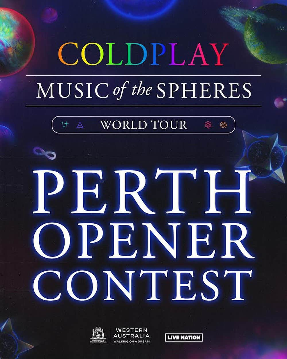 Coldplayのインスタグラム：「We're looking for a rising Western Australian artist to open our two sold-out shows at Perth's Optus Stadium in November.  The winner will perform a set on the main stage and also receive a grant of up to $15,000 from the WA Government's Contemporary Music Fund.  Enter before September 4 using the form at perth.coldplay.com  See you in Perth!   @deptlgsc」