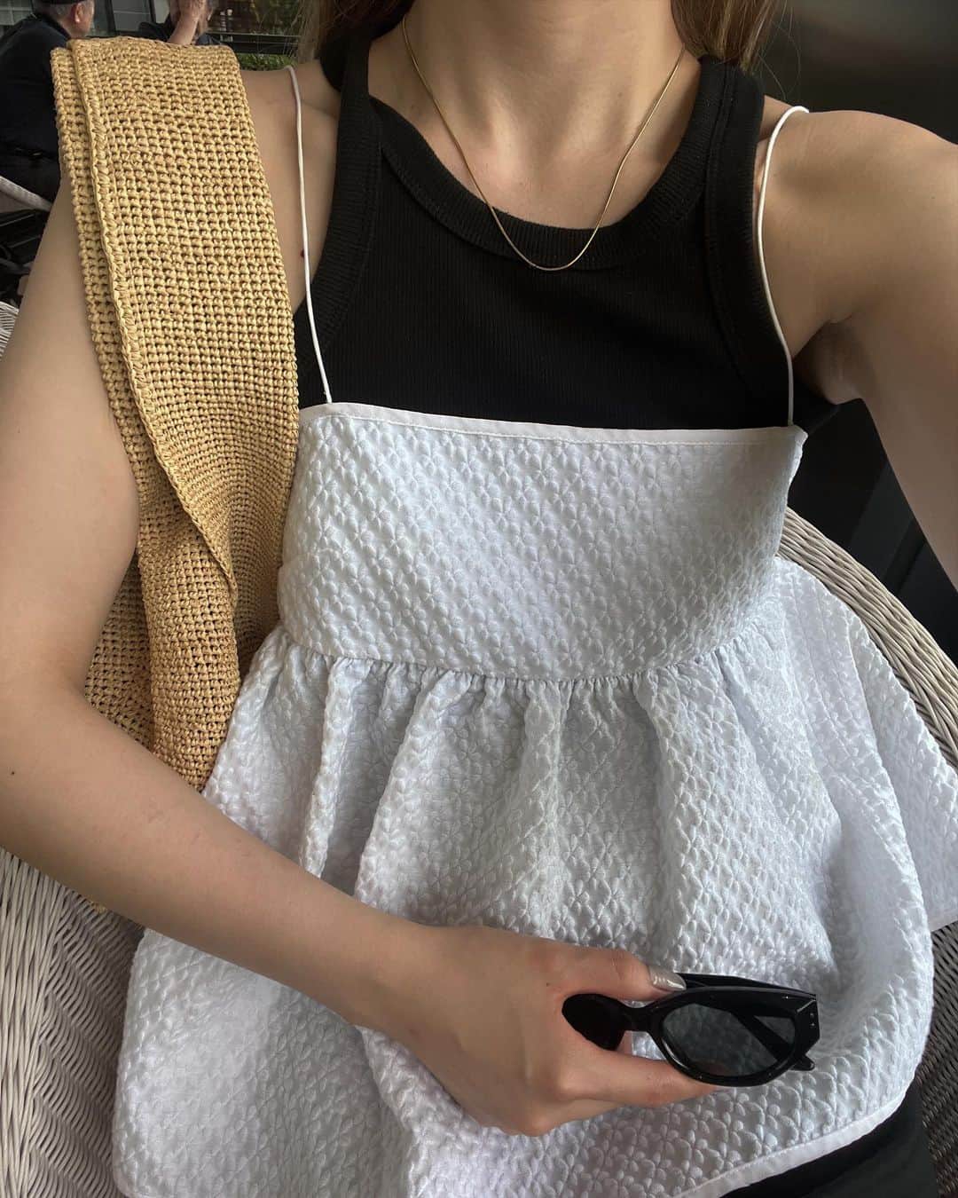 濱田杏奈のインスタグラム：「🩶 @ceciliebahnsen @seya_voyage @gentlemonster」