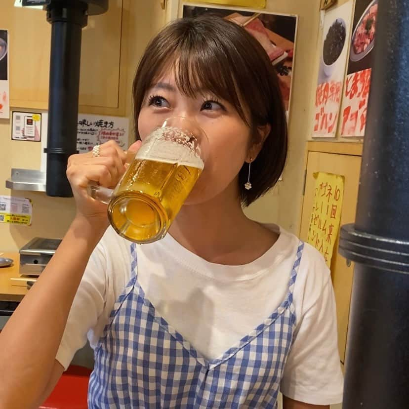 小尾渚沙のインスタグラム：「おつかれ生です🍺❤️ 今日も暑かったですね〜🌴‼️  週末、焼肉＆ビールでパワーチャージしてきました🍺💕💪🏾  今週も暑い日が続きますが、 体調崩されませんように、お気をつけ下さいね🌻 . . #小尾ールタイム #ビール女子 #🍺 #焼肉大好き #焼肉コンシェルジュ です♡ #ビール大好き #ビール検定 も持ってます♡」