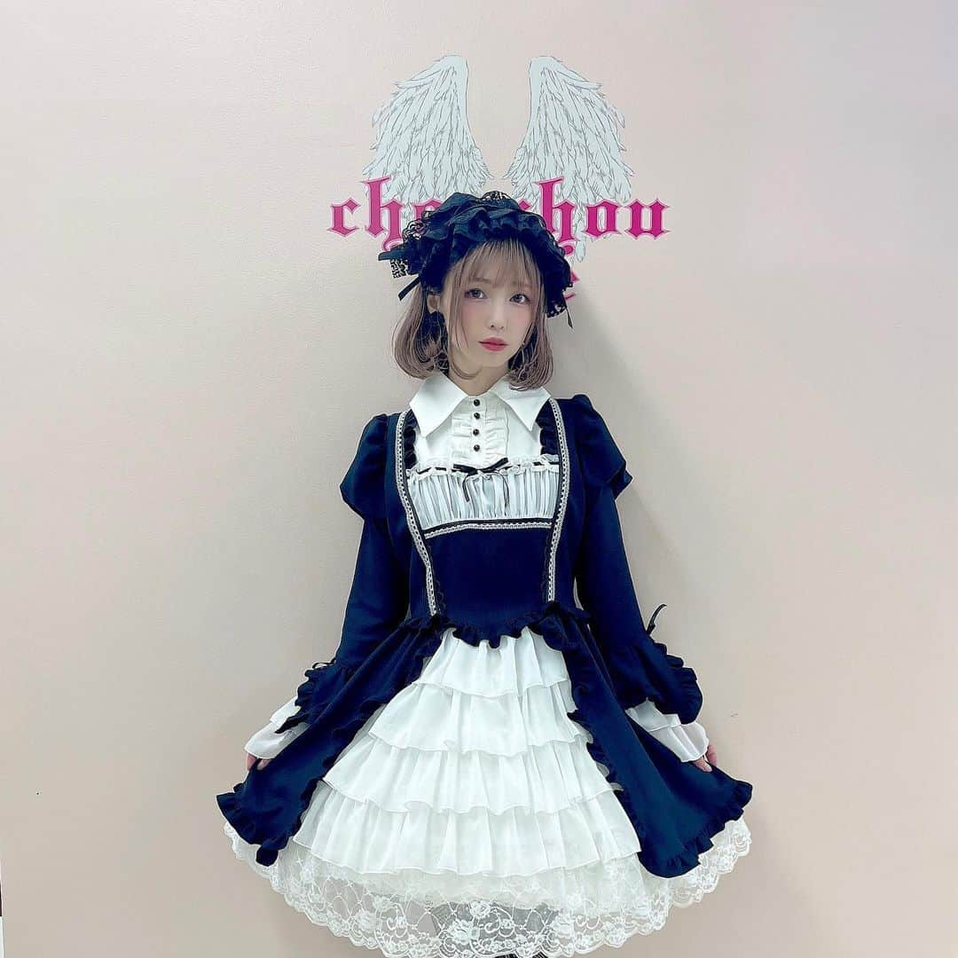 皆方由衣のインスタグラム：「皆様ありがとうございました♡♡  #ティケシュシュ #marble #lolitafashion #ロリータ」