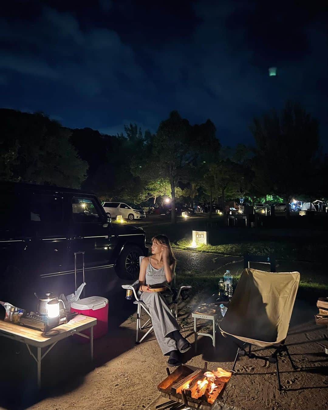 木津レイナのインスタグラム：「⁡ Day Camp🌙⛺️ お久しぶりの。 自然の中で無になる時間が一番好きだし自分にとって大切な時間だったりする📖」