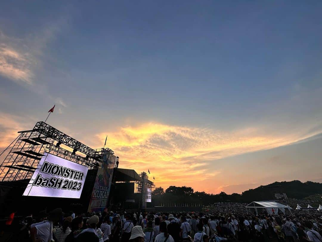 髙田彪我のインスタグラム：「MONSTER baSH2023 ありがとうございました！  暑かったし、熱かった！！！ 最高の夏の思い出です！  また出るぞ！！！モンバス‼️   #モンバス  #monsterbash  #夏フェス  #さくらしめじ」